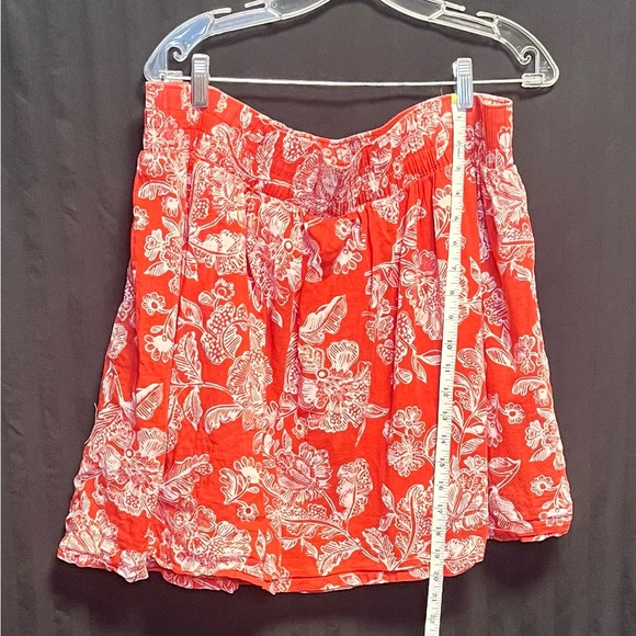 Plus size, orange, floral, old navy skirt. - Picture 3 of 4